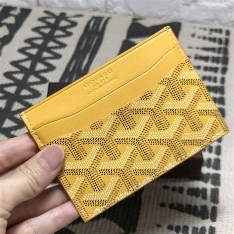 mercari mustard yellow goyard card wallet|Goyard .